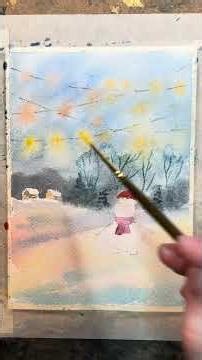 How to make a beautiful Christmas card. #watercolor #christmascard #paintingtutorial #diy