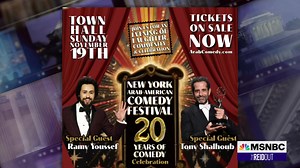 Tonight's guest Dean Obeidallah hosts the NY Arab American Comedy Festival this Sun. Nov 19 featuring Emmy Award-winning Arab American actor Tony Shalhoub & more at 7pm in NYC! 100% of the net proceeds will benefit the organization, American Near East Refugee Aid (Anera). For tickets please visit: https://arabcomedy.com/#townhall | The ReidOut with Joy Reid