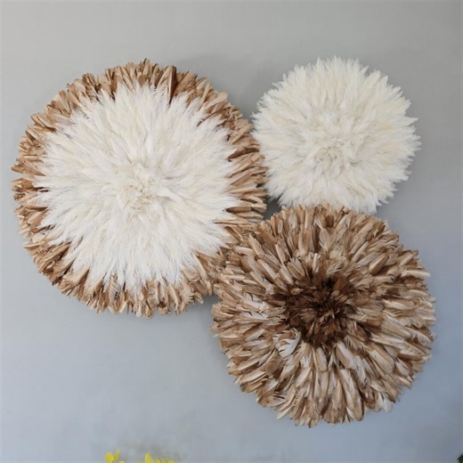 Authentic Juju Hat Set White and Tan ( 25", 20" , 16") - Etsy Canada