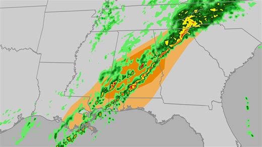 Slow-moving, severe storms continue for Deep South