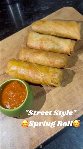 Veg Spring Roll Recipe | Perfect Crispy Chinese Starter at Home 🔥 #streetfood #viral #trending