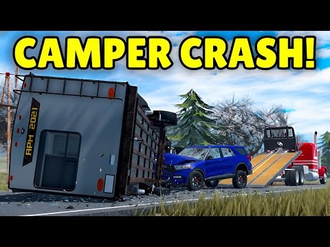 I Saved This Camper Using My NEW Semi Flatbed in APM | Roblox American Plains Mudding