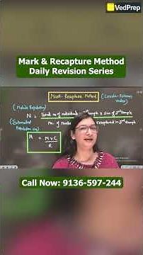 Mark & Recapture Method | Population Ecology | Daily Revision Series | Vedprep Biology Academy