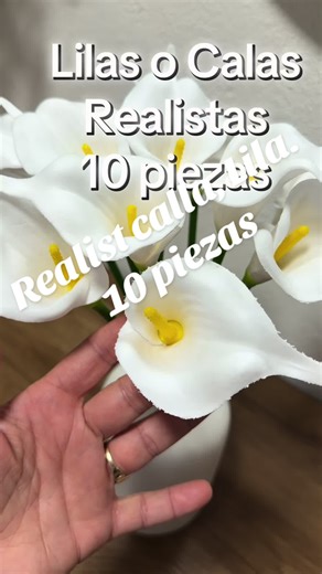 10 Pieces Realistic Calla Lily Artificial Flowers, Weddings and Home Décor, Ideal for Mother’s Day and Spring Arrangements, Decorative Faux Plastic Flowers. #flowers #decorative #homedecor #realistflower
