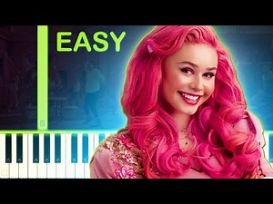 Life Is Sweeter | Descendants The Rise of Red - EASY Piano Tutorial - Videos For Kids