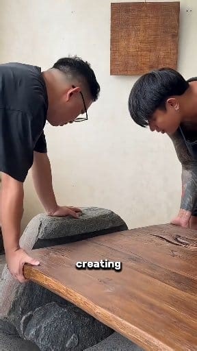 Unexpected large stone table. #stone #table #woodworking #diy | Mr Wow Life