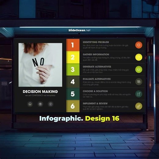 17. Animated Infographic Slides 17 - 6 Steps Decision Making Process