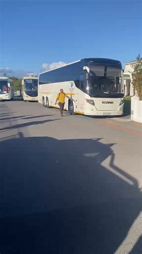 Buses arranged by the Malawian embassy leaving Kleinmond Town Hall in the Western Cape with the displaced illegal foreigners. Emotional scenes played them out as a number of White employers who exploit them came to greet people who worked for them for many years.