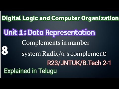 B.Tech| 2-1|Unit 1:Radix/r's complement | Digital Logic & Computer Organization |Part 8