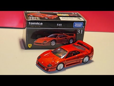 Tomica Premium Ferrari F40 1/64 Diecast Review | Legendary Supercar in Miniature