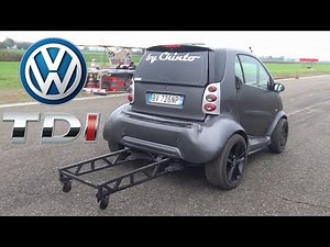 This TDI-Swapped Smart Is An Adorable Drag Racer With A Smoking Habit