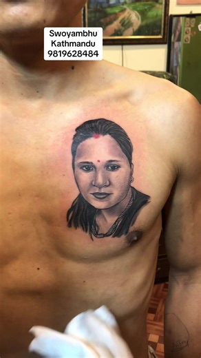 Stunning Portrait Tattoo by Suraj in Kathmandu