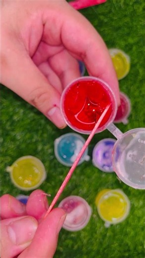 Red colour like a jelly #asmr #satisfying #jelly #kids