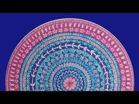 Beautiful circle 🔵 Mandala art tutorials ✨️ 💖 | How to Draw circle 🔵 Mandala art