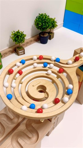 marble Run Race ASMR #90 Wooden Wave Course Colorful Marbles #marblerun #marblerunrace #asmr