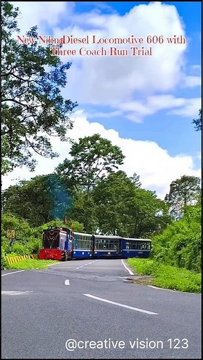 New Ndm 6 Diesel Locomotive No 606 With Three Coach Run Trial #dhr #diesel #locomotive #darjeeling