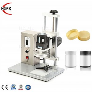 [Hot Item] Hzpk Semi Automatic Pet Bottle Screw Capper Cap Compression Machine