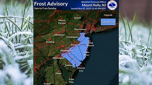 Frost advisory issued for 7 N.J. counties with chilly night ahead. Latest forecast.
