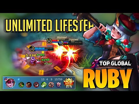 EXP LANE! Ruby Best Build 2023 [ Top Global Ruby Gameplay ] Mobile Legends