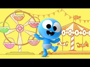 New Coloring Pages | Roller Coaster & Ferris Wheel with Goo Goo Baby & Color Crew for Kids & Babies