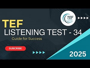 TEF Listening Test Practice - 34 | Improve Your French Listening Skills | 2025