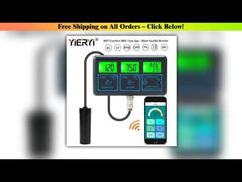 Yieryi WiFi Tuya Smart Monitor Fish Tank Aquarium SPA Pool Online Water Quality Meter PH ORP EC