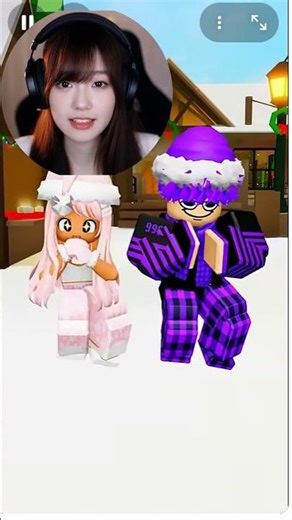 He Protected Her From The Snowball! ❄️🛡️ #Roblox #Shorts