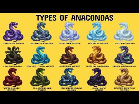 Types of Anacondas Explained 🐍 | Giant Snake Evolution & Powers (4K)