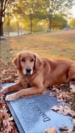 A Heartbreaking Moment: Dog Mourns Owner at Their Grave 😭💔