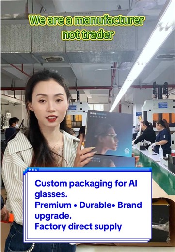 AI glasses exclusive custom packaging. Premium texture • Professional 3C packaging factory. Tailor-made for your tech products. #custompackaging #AIglassespackaging #packagingfactory #digitalpackaging #giftboxcustom