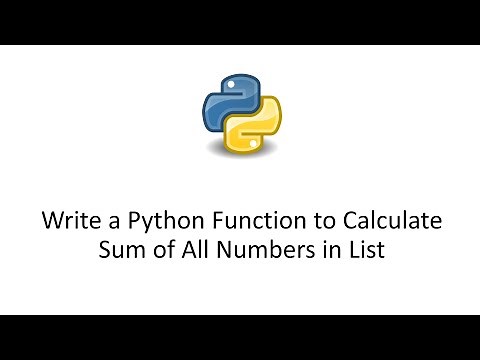 Write a Python Function to Calculate Sum of All Numbers in List