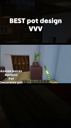 BEST plant deco design #buildhacks #minecraft #buildingtips #viralshorts #minecrafttutorial