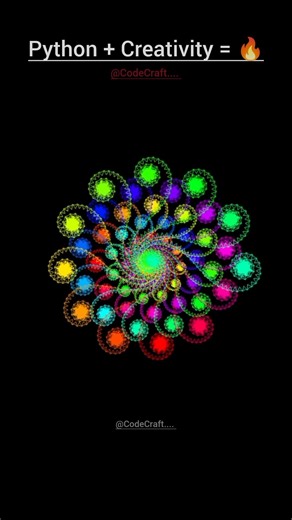 Python Turtle Animation 🔥 Hypnotic Color Spiral Art #shorts #python #Animation #codecraft #pyturtle