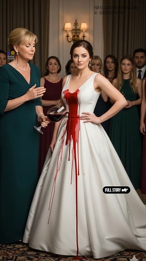 My mother-in-law “accidentally” poured red wine on my wedding dress — I just smiled, knowing she’d only ruined a copy. The real gown was hidden away, recording her every word. At my own wedding reception, my new mother-in-law, Eleanor, made her move. She “stumbled,” sending a full glass of red Bordeaux cascading down the back of my pristine white gown. “Oh, my heavens! Chloe, my dear child, I am so dreadfully, dreadfully sorry!” her voice was a pitch-perfect performance of remorse. “My beautiful