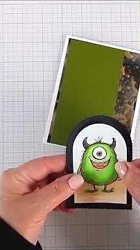 Turn Paper Scraps into a MONSTERLY Cute Card! ✨🟢