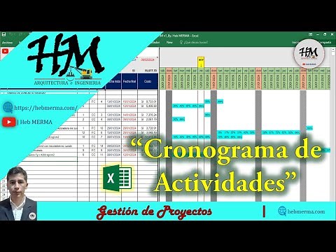 Cómo elaborar un CRONOGRAMA DE ACTIVIDADES para un proyecto | DIAGRAMA DE GANTT - EXCEL | #HebMERMA