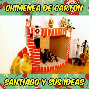 Manualidades para Navidad, adornos caseros para decorar la casa estas Navidades, hacemos una chimenea decorativa con cartón reciclado medidas detalladas https://goo.gl/dxeSRT | Santiago y sus Ideas