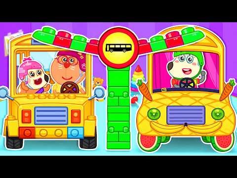 Baby's Car Rental Challenge🚘 | Cardboard Or Lego Car | Little Wolf Kids