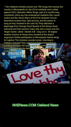 Two Oakland ministers joined over 700 clergy from across the country in Minneapolis on Jan. 23 for s