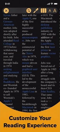 Text to speech reader for iOS