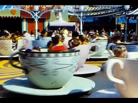 1970's Disneyland Vintage Rides - Tea Cups - People Mover - Characters Footage Video