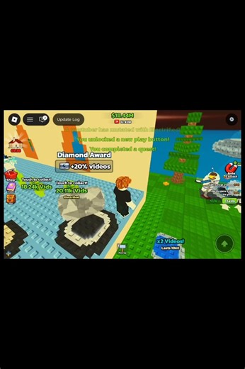 diamond play button wow I didn't expect this 🫨🤯 #roblox #nothingimposibleinthisworld #worlddd