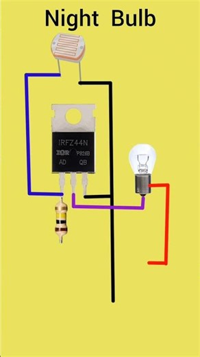 LDR Automatic Night Light | Dark Sensor 12V Bulb Circuit