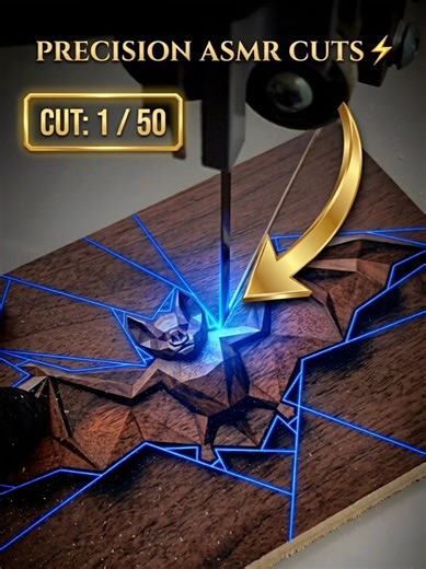 Low-Poly Vampire Bat: 50 Precision Cuts