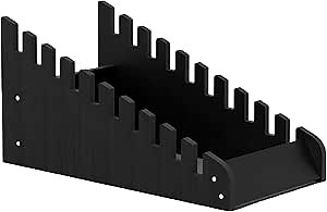 Floor Tile Display Stand, Wooden Floor Sample Holder with 10 Card Slots, Plate Display Tile Sample Storage Rack, Large Capacity Marble Slab Display Stand For Craft Shows (23.2*11*12.2in)