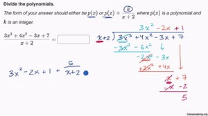 Dividing polynomials by linear expressions