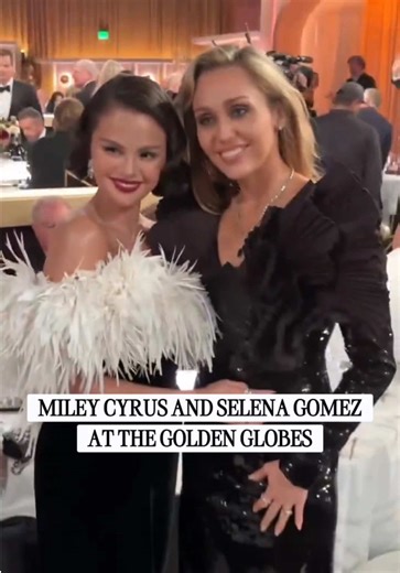 Selena Gomez x Miley Cyrus = iconic Golden Globes moment 😍 #goldenglobes #goldenglobes2026 🎥: X/@mileyupdates