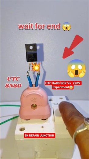 DIY SCR UTC 8n80 and 220V AC Experiment #shorts #diy #electronic #video