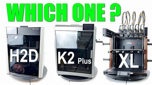 Bambu H2D vs Prusa XL vs Creality K2 Plus —— 深度对比与真实评测！