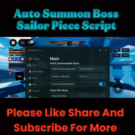 Sailor Piece Infinity Times Summon Boss Script. #roblox #sailorpiece #gaming #trending #shorts